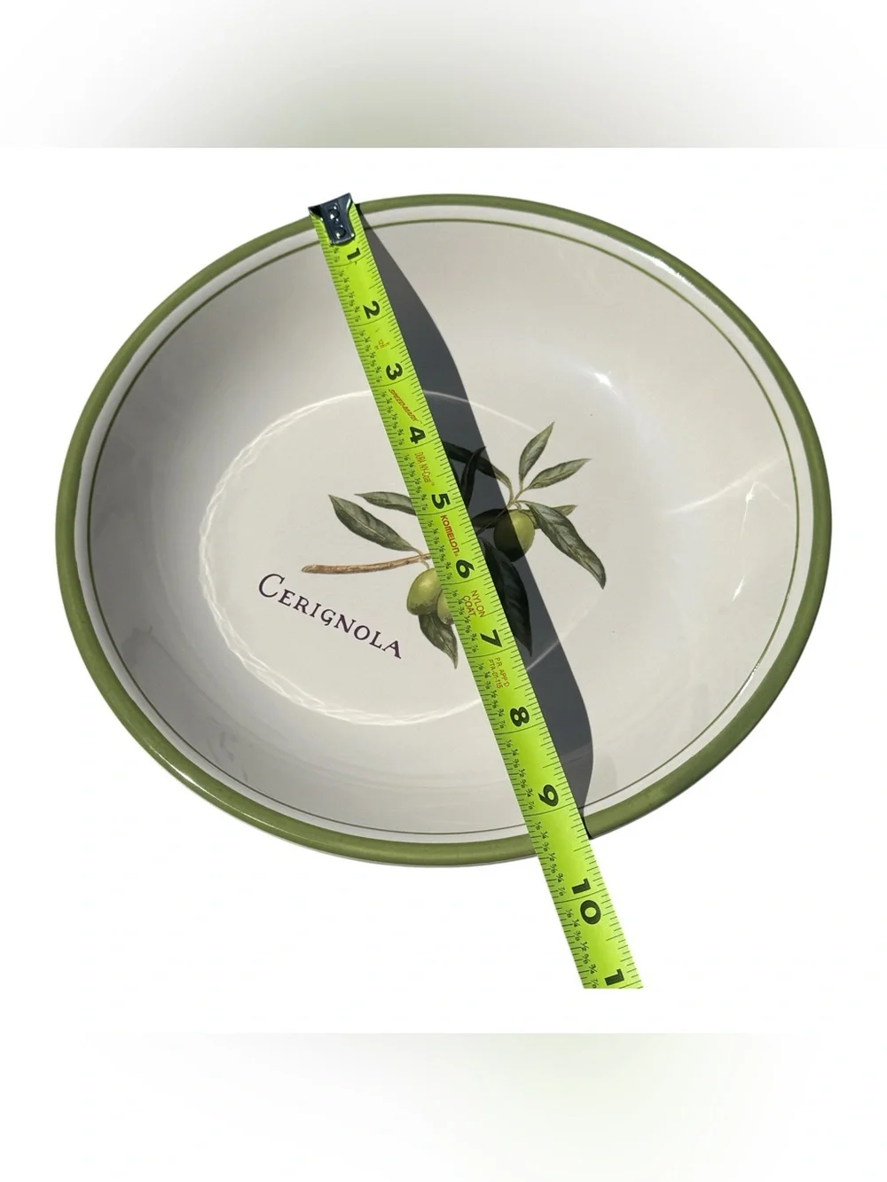 Williams Sonoma Olive Grove Cerignola Pasta Bowl Portugal Green Olive Dish 9.5”